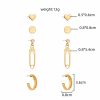Korean style cold wind geometric set earrings creative metal wild trend temperament ladies earrings earrings