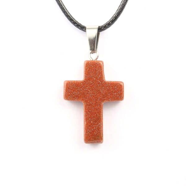Fashion Natural Stone Cross Necklace