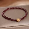 Red Stone Bead String Yellow Flower Accessories Bracelet