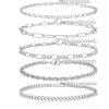 Stainless Steel 5-piece Set Simple Bracelet Does Not Fade
