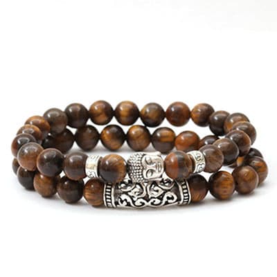 Volcanic Stone Tiger Eye Stone Turquoise Men's Fashion Bracelet Couple
