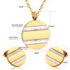 Necklace Earrings Set Ladies Stainless Steel Set