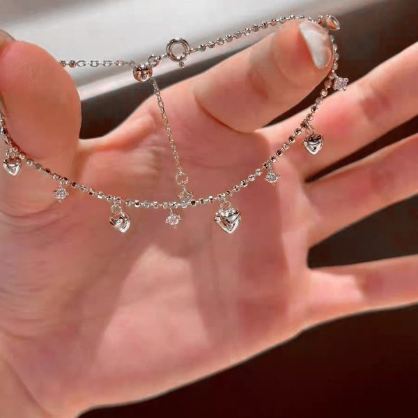 Love Pendant Design Sense All-matching Graceful Fashion Twin Bracelet