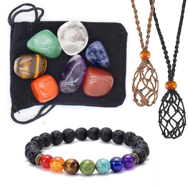 Irregular Natural Stone Yoga Stone Bracelet Suit DIY