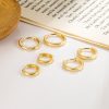 Women's Fashion Square Glossy Circle Ear Clip