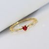 Women's Fashion Personalized Zircon Peach Heart Ring