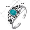 Todorova New Fashion Jewelry Ring Single Blue Stone
