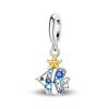 925 Sterling Silver Charm Ocean Starfish Crab Turtle Crystal Flower Bead Charm