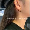 Sterling Silver Circle Earrings Niche Simple Bracelet