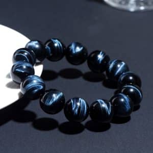 Tiger-eye Blue Bracelet Blue Tiger-shaped Stone Round Beads Sunny Stone Bracelet