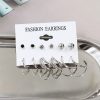Simple Earrings 6 Pairs With Diamonds Earings Set