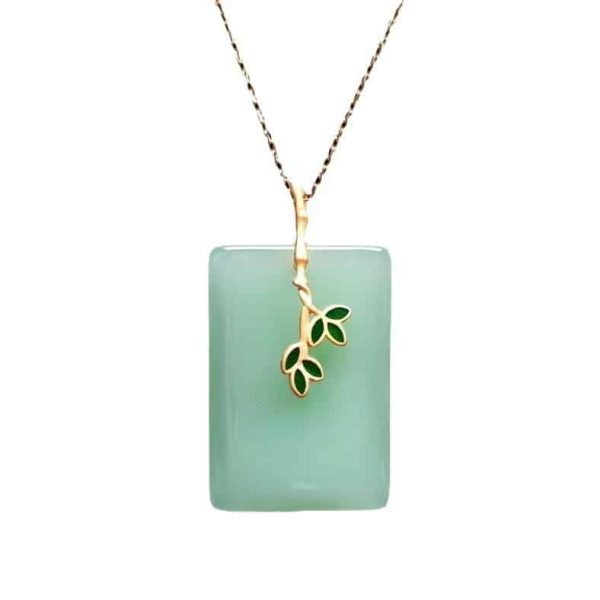 37e82cbe-f9da-4f25-9fb5-1b90af515958.jpg Mascot Ethnic Accessories Ancient Gold-plated Hetian Jade Necklace