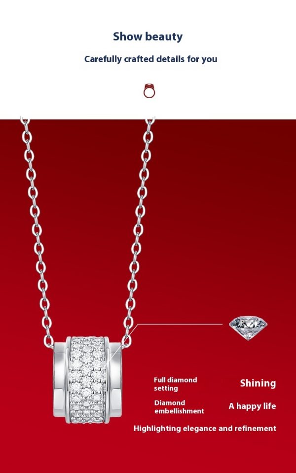 Silver Necklace Girls Moissanite Galaxy Pendant
