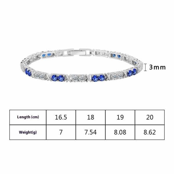 Hollow Cross Colorful Crystals Inlaid Open-ended Bracelet Sweet And Cool Temperament
