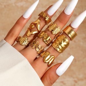 Female Personality Curved Niche Normcore Bag Geometric Ring