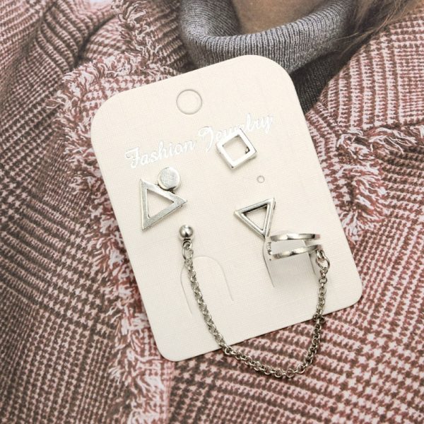 European And American Retro Earrings Set Combinationked