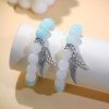 Original White Stone Chalcedony Bracelet Angel Wings Cool High Sense