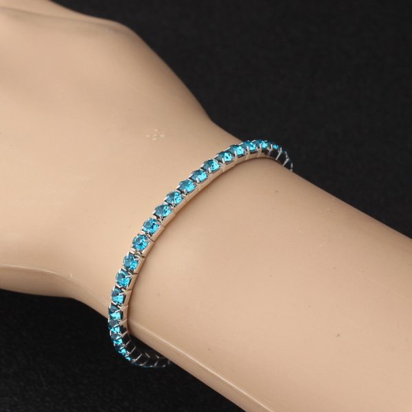 Full Diamond Elastic String Bracelet Female European And American All-matching
