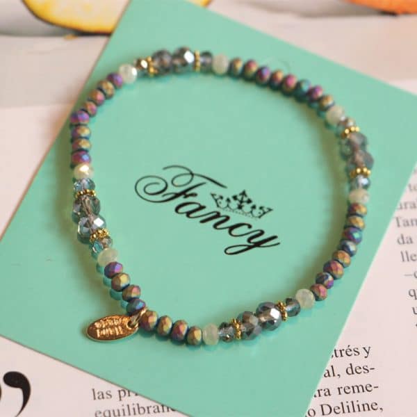 Natural stone agate cat bracelet