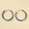 Full Diamond Gradient Big Circle Earrings Nightclub Stage Party Ear Accessories