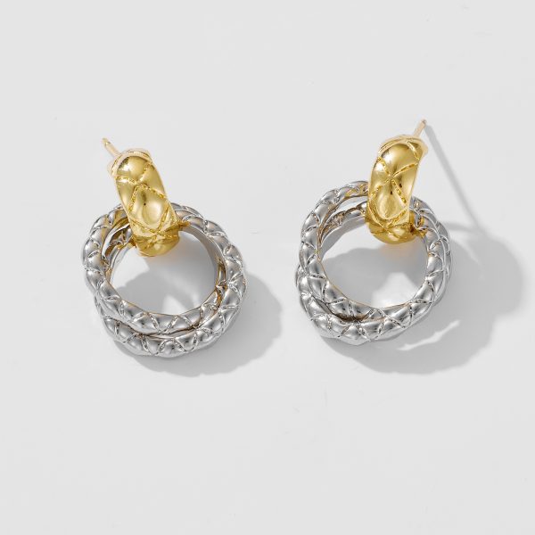 Ornament Circle Pendant Stud Senior Sense All-match Temperament Earrings