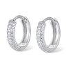 Amy Chunky Paved Hoops Earrings