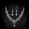 Korean wedding bride female diamond necklace earrings set water hot money supply accessories wholesale trade