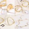 Ladies European And American Pearl Earrings Set Of 4