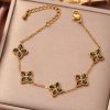 Small Flowers Inlaid Zircon Bracelet For Women