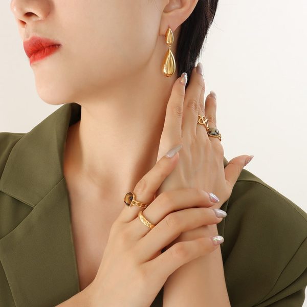 Women's Drop Stitching Pendant Earrings