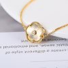 Gold Flower Bracelet Ring Earrings Bracelet Women's Jewelry Set