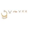 Mini Set Earrings Simple Women's Small New Butterfly