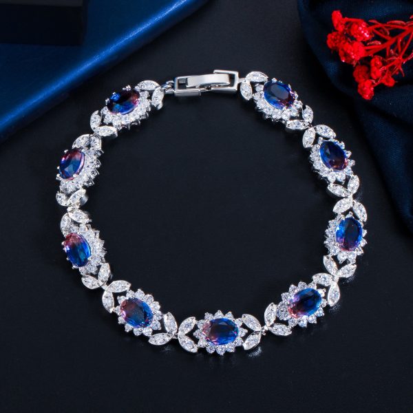 Copper Inlaid Zircon Full Diamond Bracelet