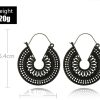Ethnic Style Flower Basket Circle Earrings