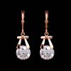 , Europe and America new jewelry, crystal earrings, jewelry set, Korean version of the bride necklace, gold-plated butterfly pendant