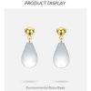 Transparent drop earrings