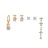 3979e27a-4f33-473f-b69b-23120c779758.jpg Little Bear Flower Earring Set Fashion Artistic Sense