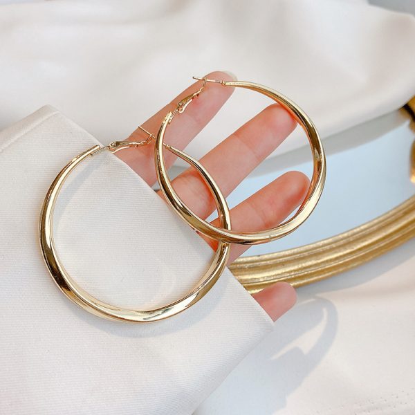 Senior Retro Earrings Women's Big Circle