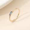 18K Gold White Zircon Ring Simple And Stylish Women