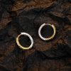 S925 Silver Irregular Texture Circle Ear Clip