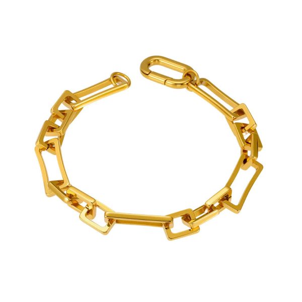 Square Hollow Chain Bracelet For Women