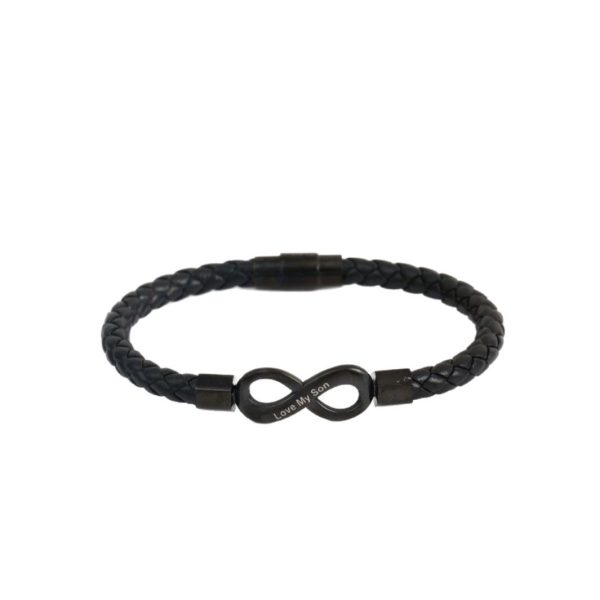 Bracelet 8 Words Infinite Symbol Stainless Steel
