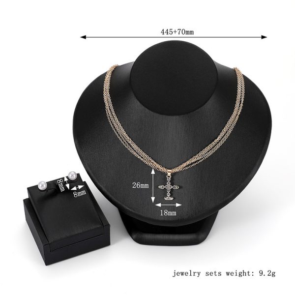 Creative Jewelry Set Cross Alloy