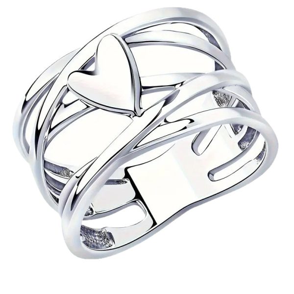 Heart French Simplicity Hollow Line Ring