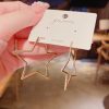Women's Full Diamond Geometric Circle Earrings