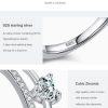 S925 Loving Heart In Sterling Silver Zircon Ring Light Luxury