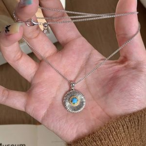 Turquoise Necklace Fashion Retro Exquisite Light Luxury High Sense