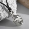 3ac1988a-3c1d-4285-b2e8-c81fc2d1fbb4.jpg Men's Simplicity Leather Wax Line Irregular Pendant Necklace