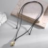 3ac92bb4-2d53-455d-89ff-5acd06001c83.jpg Men's Simplicity Leather Wax Line Irregular Pendant Necklace