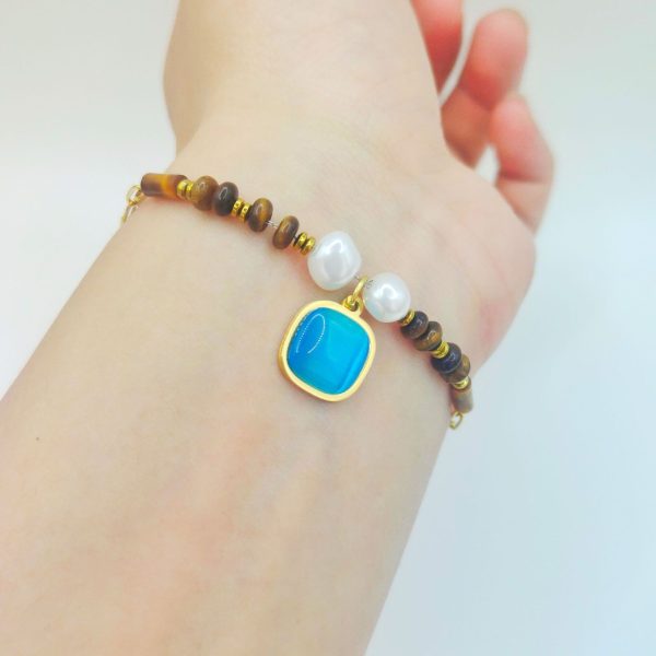 Gold-plated Korean Fashion Tiger-eye Bracelet